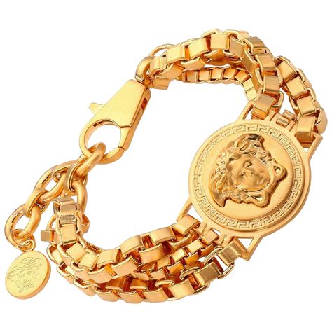 versace triple chain bracelet|Medusa Chain Bracelet Gold .